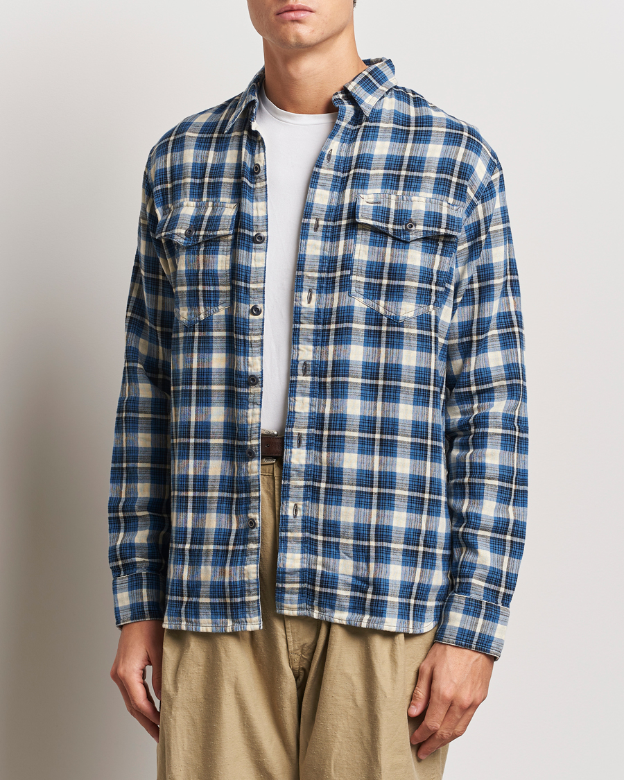 Heren | Overhemden | RRL | Herc Flannel Shirt Blue Check