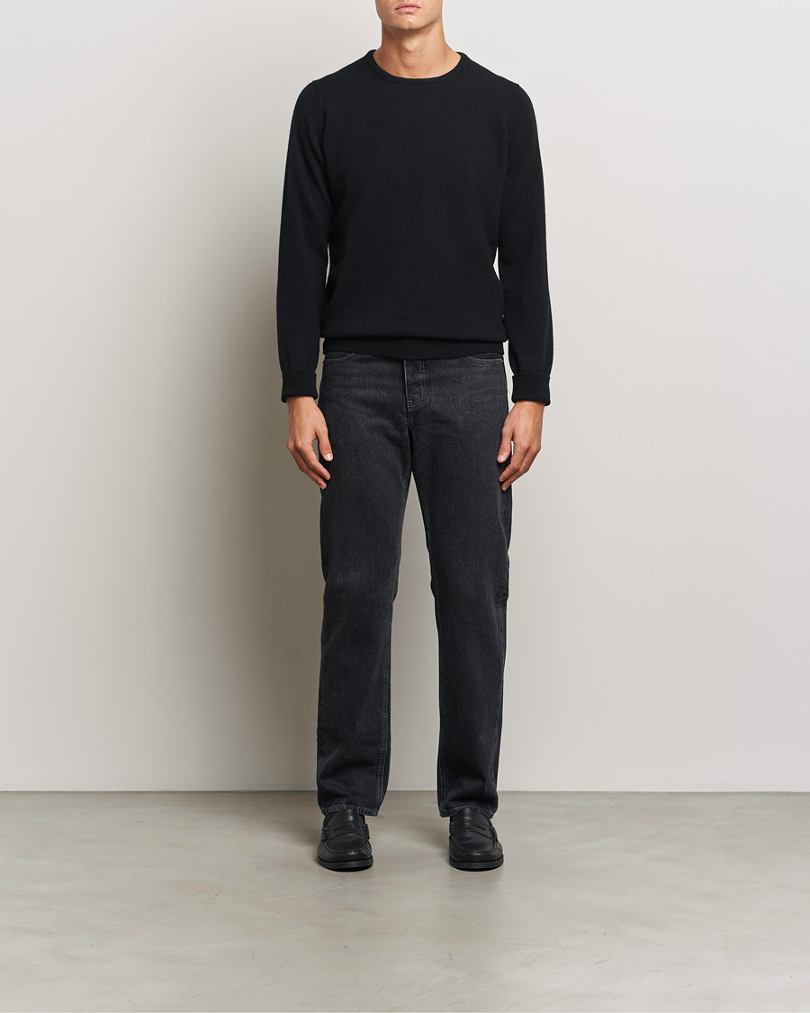 Homme | Pulls Et Tricots | William Lockie | Rob Lambswool Crewneck Black