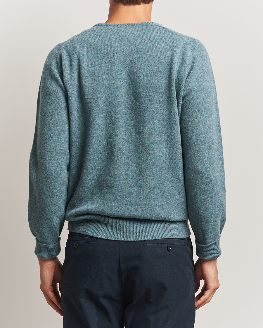 Heren | Truien | William Lockie | Rob Lambswool Crewneck Caspian
