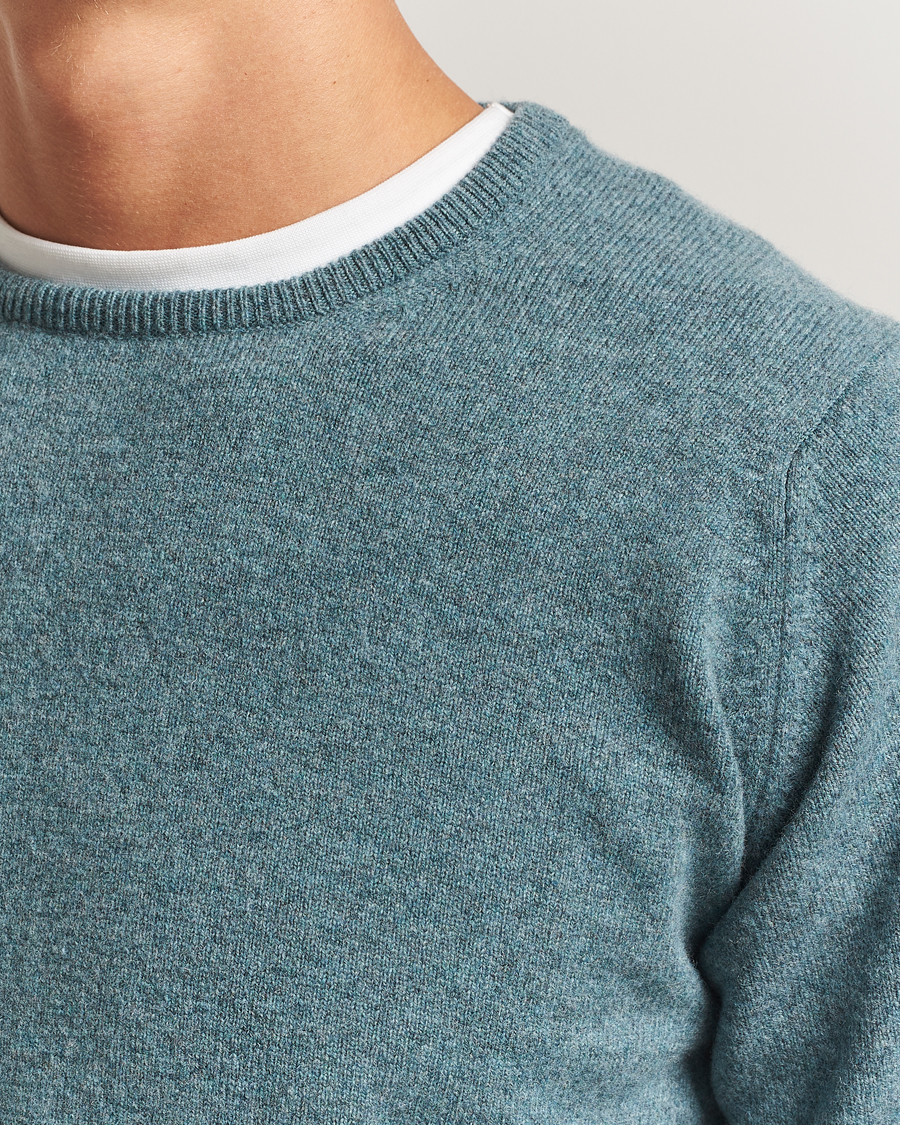 Heren | Truien | William Lockie | Rob Lambswool Crewneck Caspian
