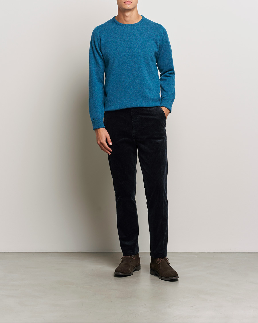 Heren | Truien | William Lockie | Rob Lambswool Crewneck Mallard