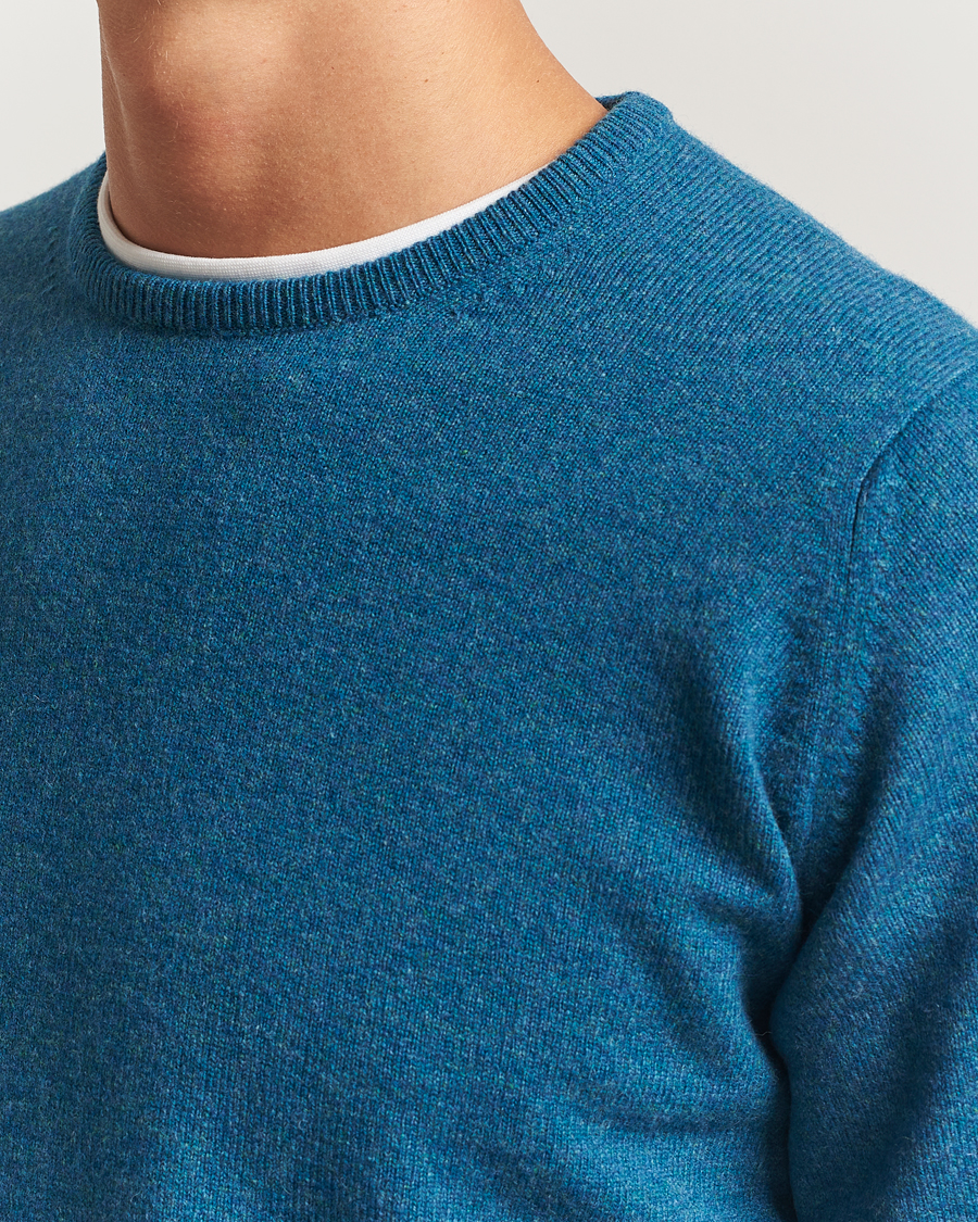 Heren | Truien | William Lockie | Rob Lambswool Crewneck Mallard