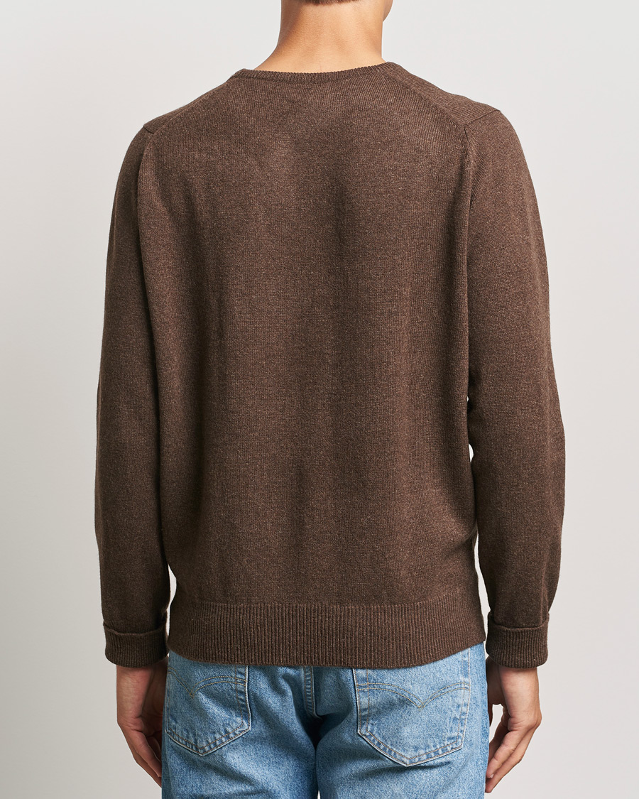 Heren | Truien | William Lockie | Rob Lambswool Crewneck Mocha
