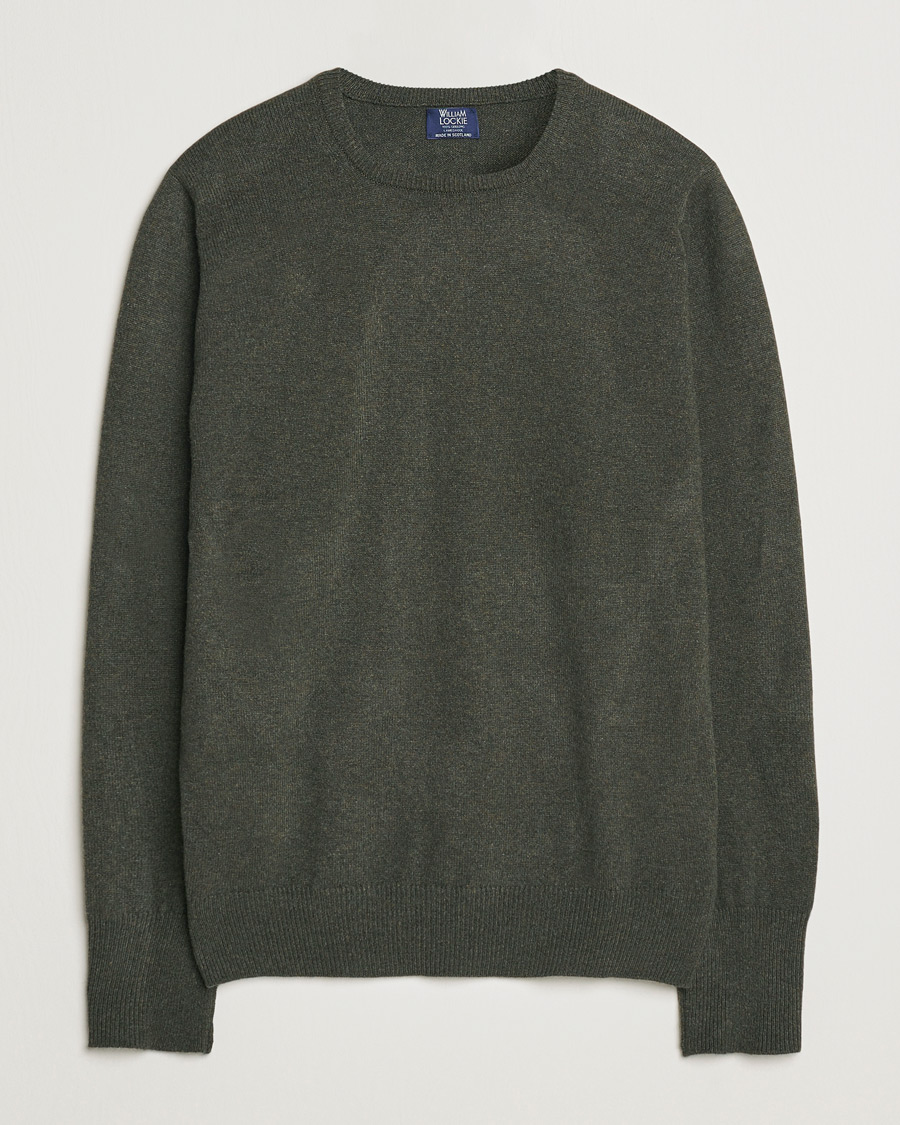 Heren | Truien | William Lockie | Rob Lambswool Crewneck Seaweed