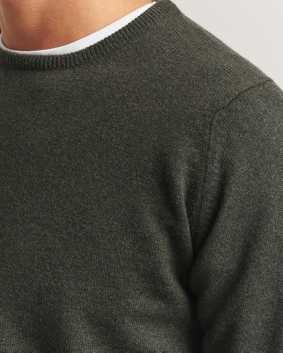 Heren | Truien | William Lockie | Rob Lambswool Crewneck Seaweed