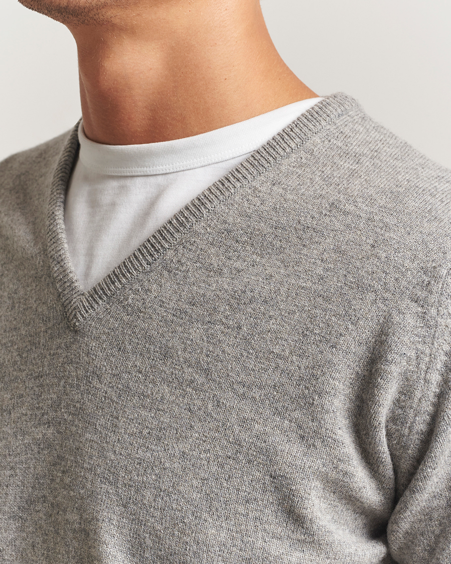Heren | Truien | William Lockie | Rob Lambswool V-Neck Flannel