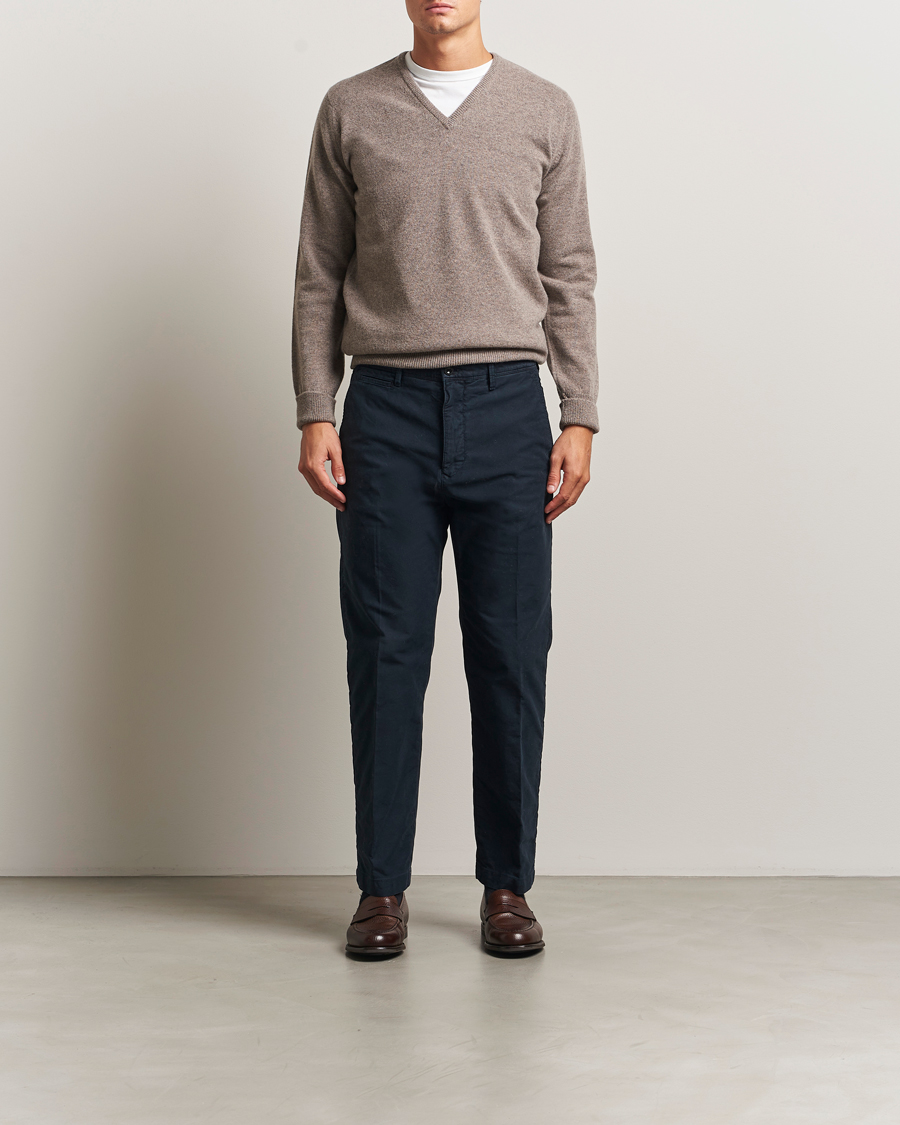 Heren | Truien | William Lockie | Rob Lambswool V-Neck Vole