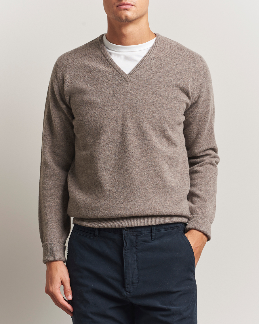 Heren | Truien | William Lockie | Rob Lambswool V-Neck Vole