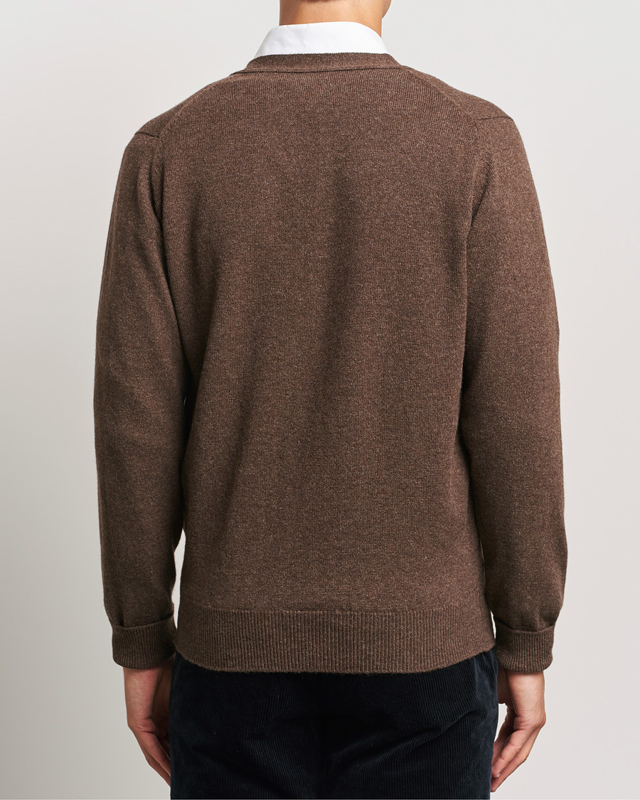 Heren | Truien | William Lockie | Rob Lambswool Cardigan Mocha