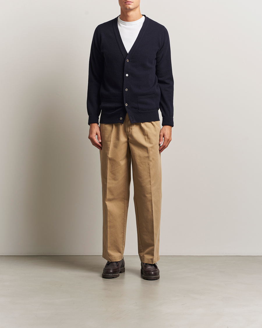 Homme | Pulls Et Tricots | William Lockie | Rob Lambswool Cardigan Navy