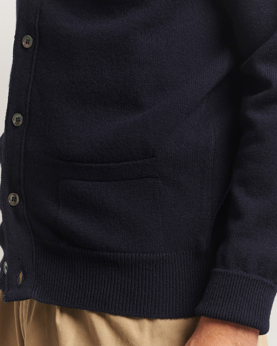 Homme | Pulls Et Tricots | William Lockie | Rob Lambswool Cardigan Navy
