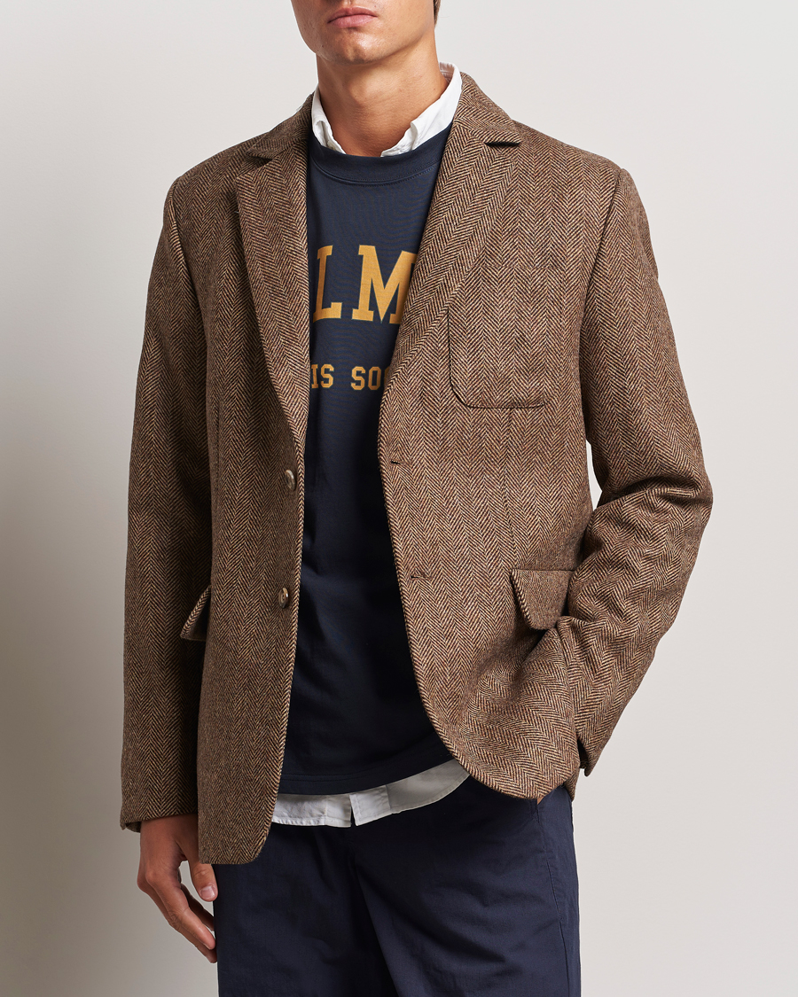 Homme | Blazers | Palmes | Blaze Herringbone Wool Sport Coat Brown