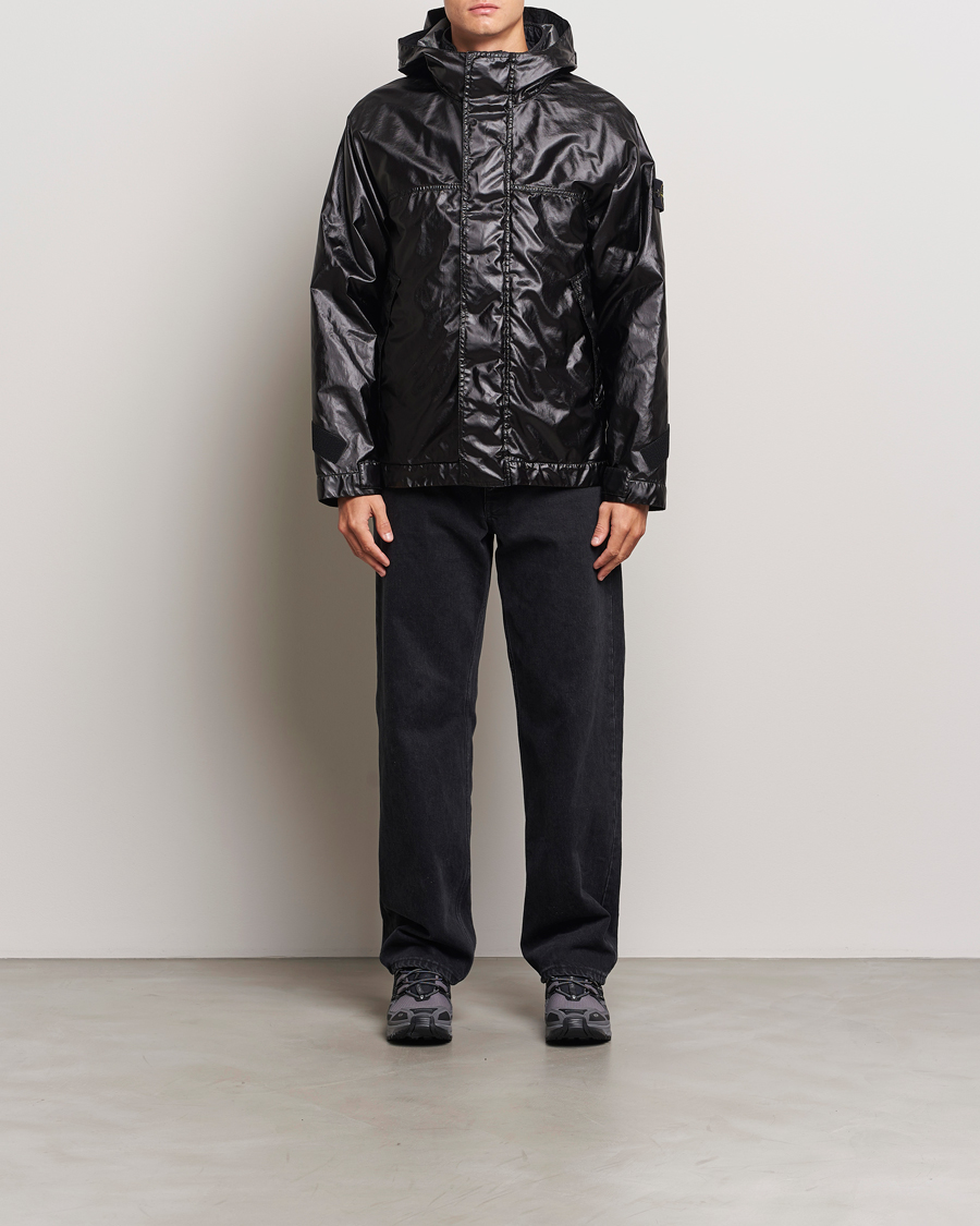 Heren | Jassen | Stone Island | Glass Cover-TC Garment Dyed Detach Vest Jacket Black