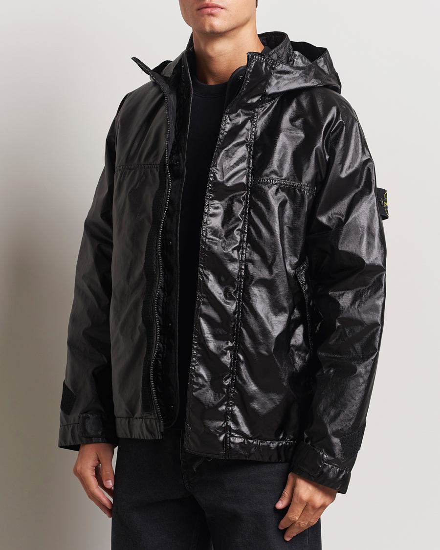 Heren | Jassen | Stone Island | Glass Cover-TC Garment Dyed Detach Vest Jacket Black