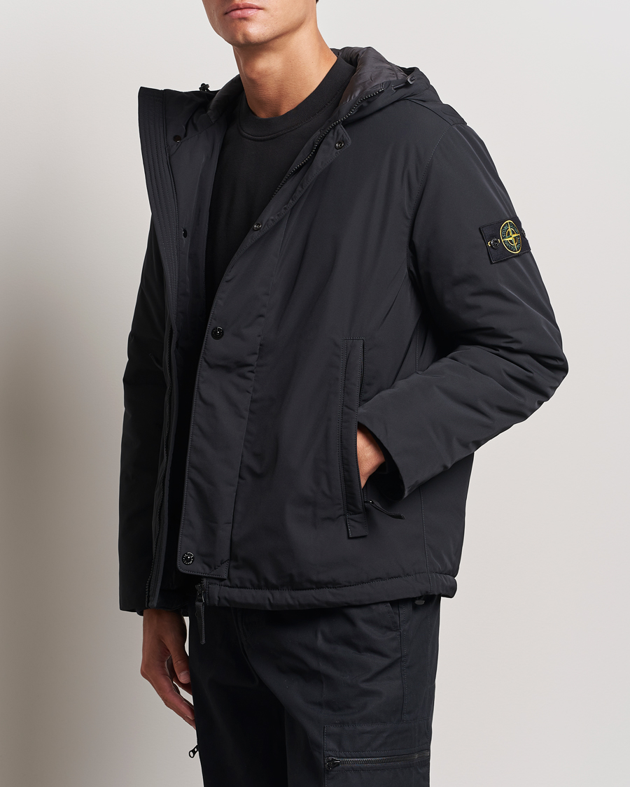 Homme | Manteaux Et Vestes | Stone Island | Micro Twill Hooded Jacket Black