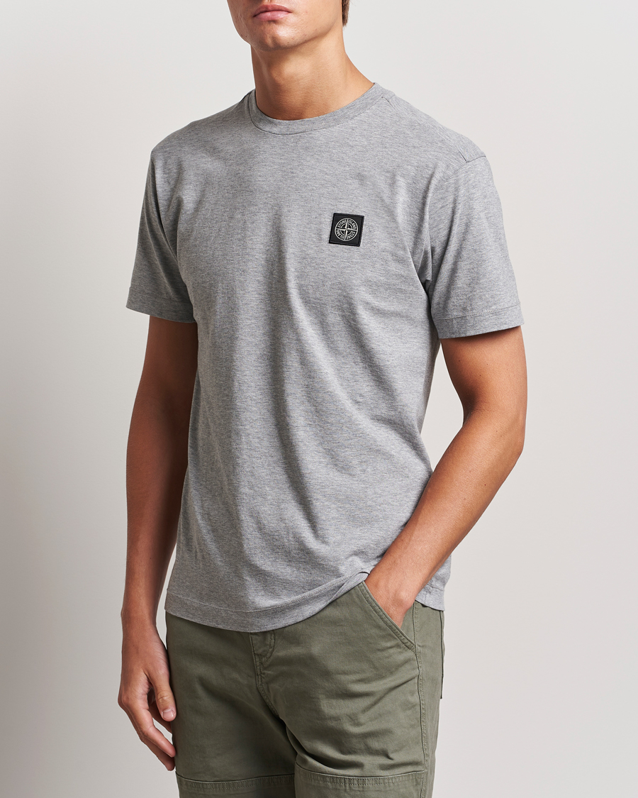 Heren | T-shirts | Stone Island | Garment Dyed Jersey T-Shirt Melange Grey