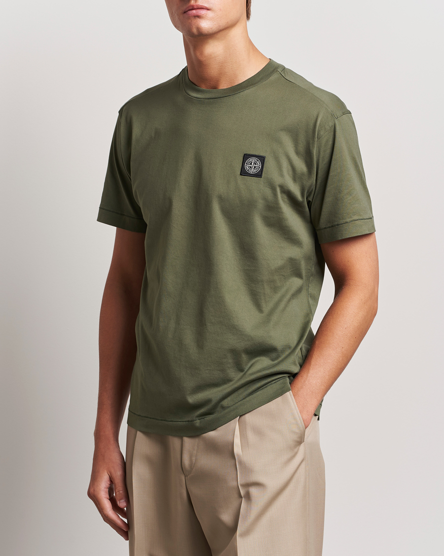 Heren | T-shirts | Stone Island | Garment Dyed Jersey T-Shirt Musk