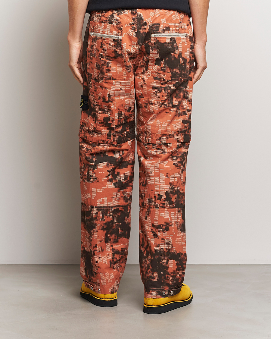 Homme | Pantalons | Stone Island | Brused Cotton Canvas Camo Cargo Pants Orange