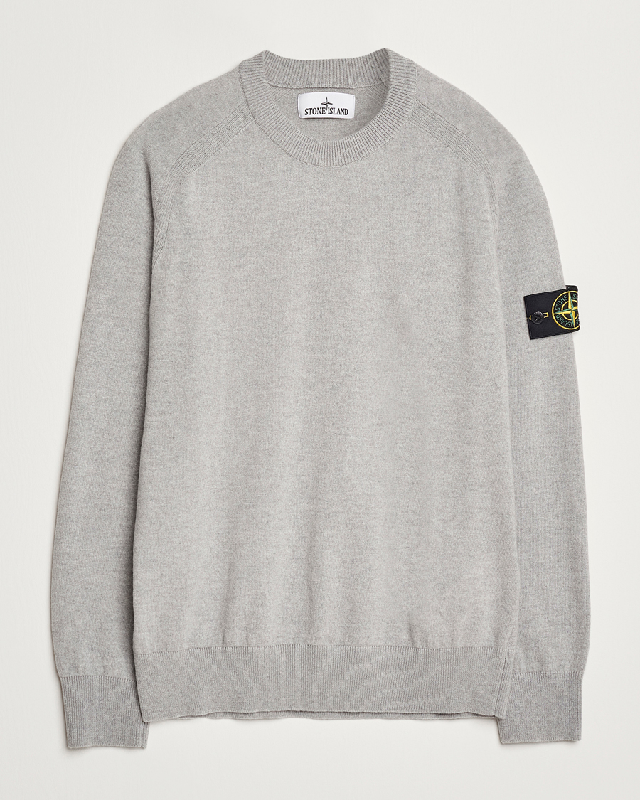 Heren | Truien | Stone Island | Cardigan Knit Geelong Wool Crew Neck Melange Grey