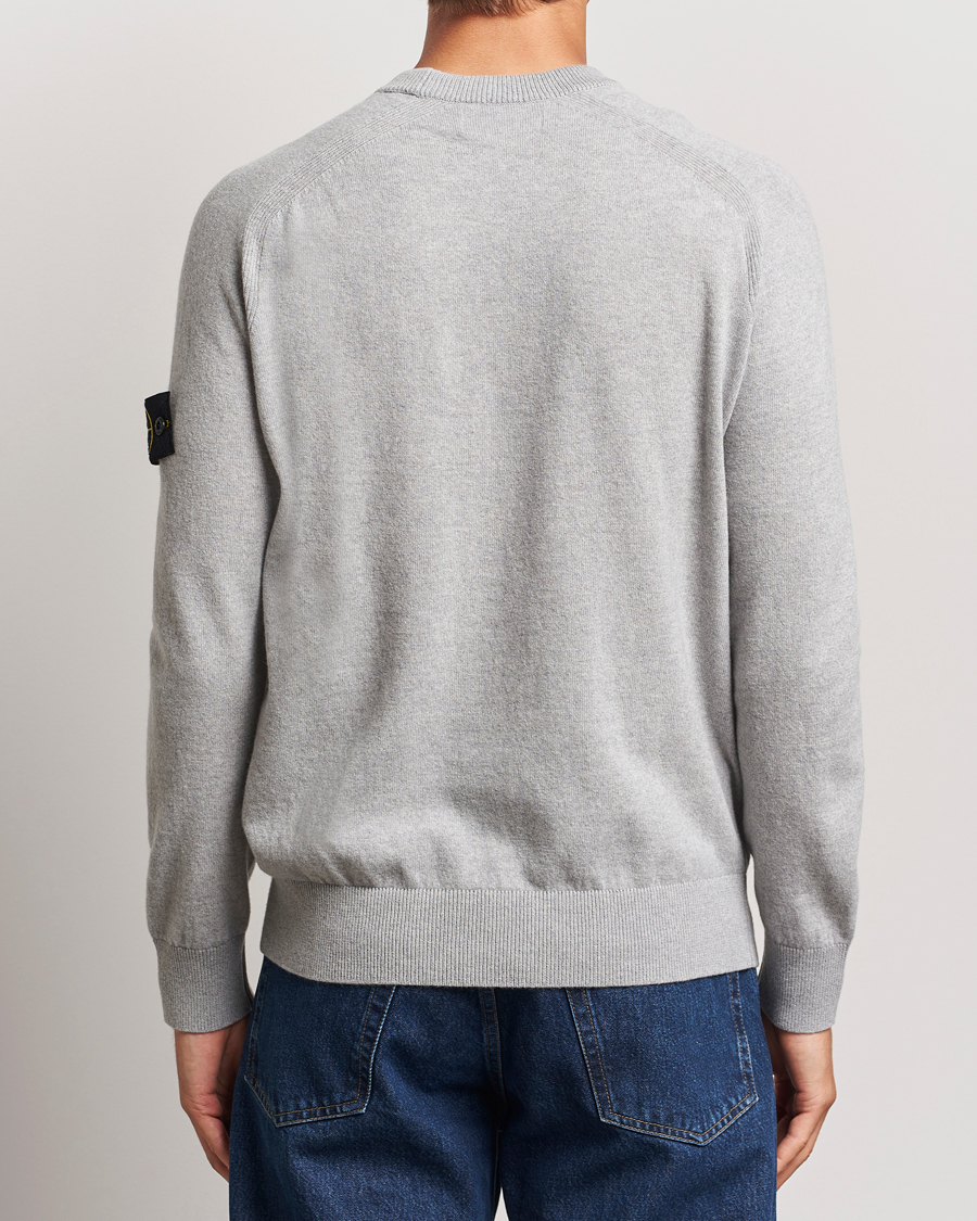 Heren | Truien | Stone Island | Cardigan Knit Geelong Wool Crew Neck Melange Grey