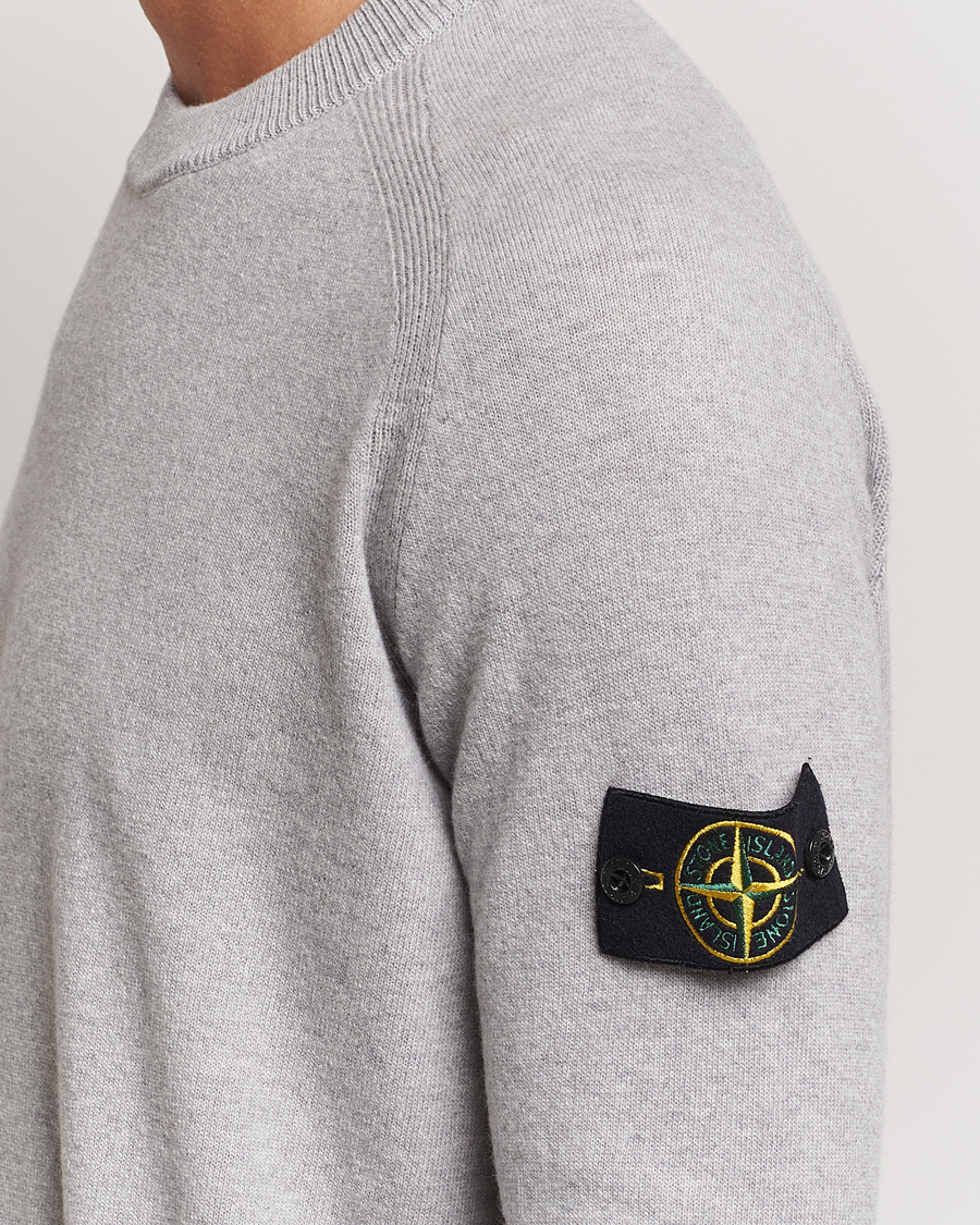 Heren | Truien | Stone Island | Cardigan Knit Geelong Wool Crew Neck Melange Grey