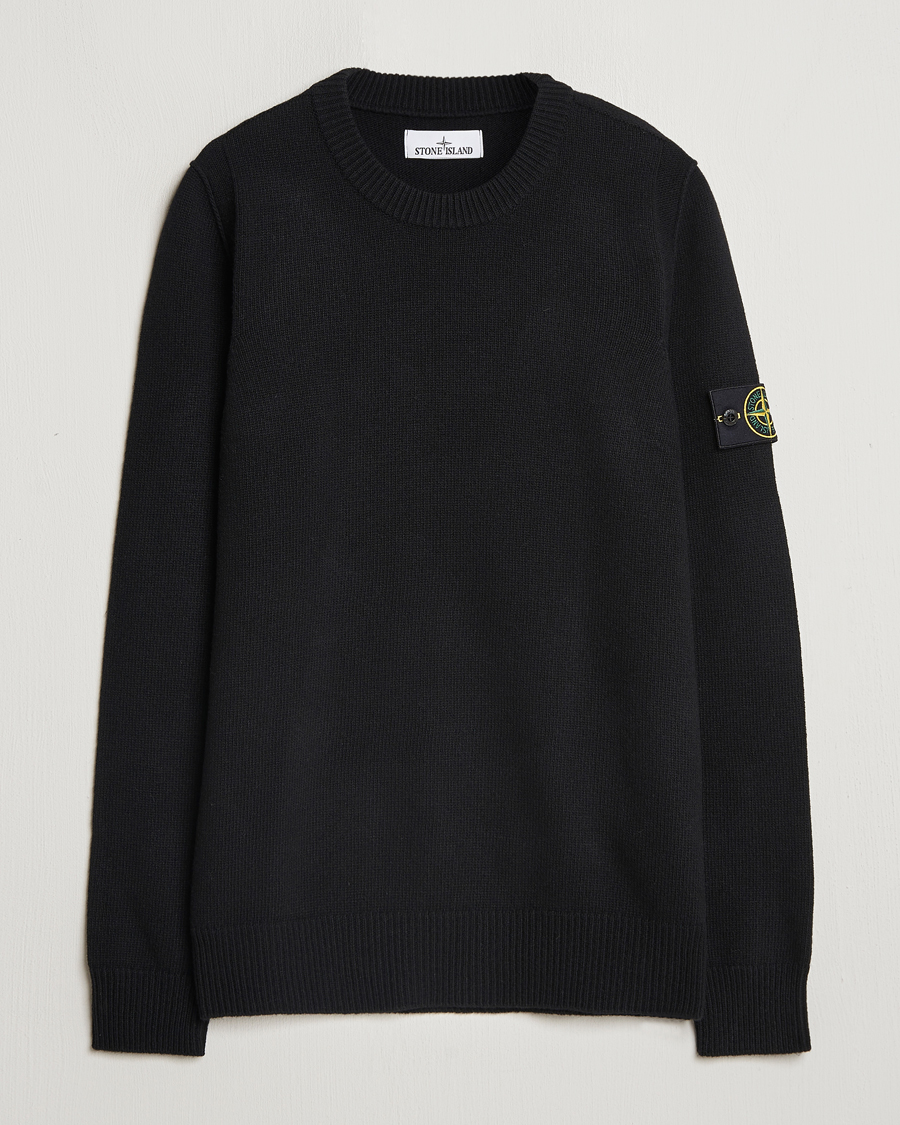 Homme | Pulls Et Tricots | Stone Island | Knitted Lambwool Sweater Black