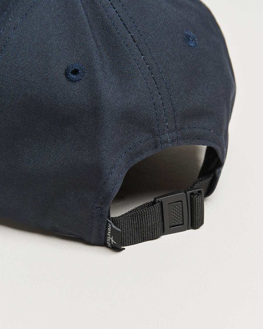 Heren | Stone Island Cotton Rep Logo Cap Navy Blue | Stone Island | Cotton Rep Logo Cap Navy Blue