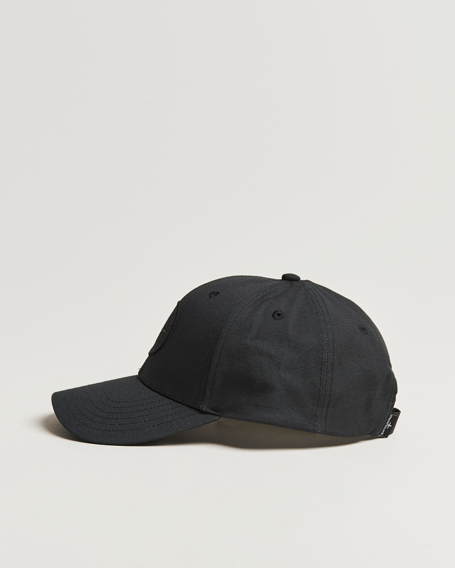 Homme | Stone Island Cotton Rep Logo Cap Black | Stone Island | Cotton Rep Logo Cap Black