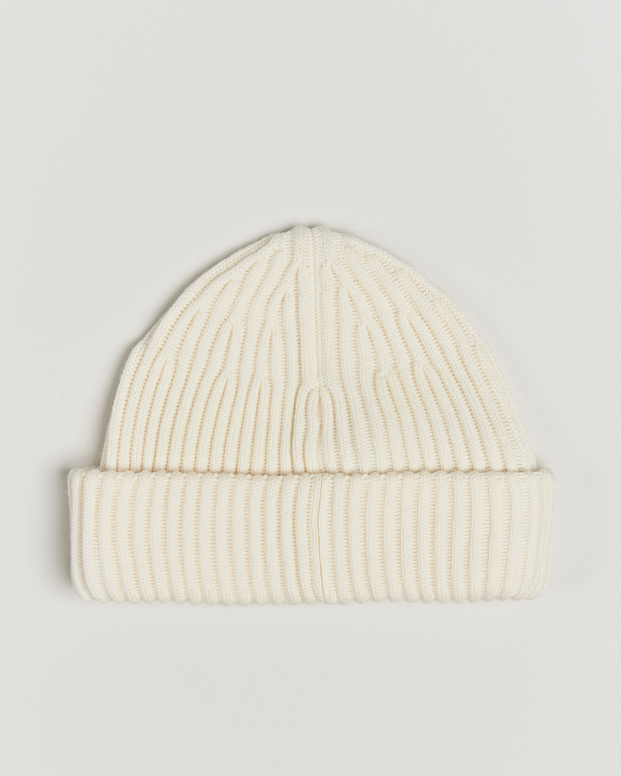 Heren | Stone Island Full Rib Wool Beanie Natural | Stone Island | Full Rib Wool Beanie Natural