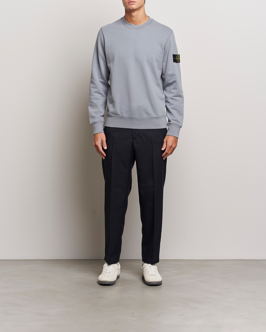 Heren | Truien | Stone Island | Garment Dyed Fleece Sweatshirt Grey Green