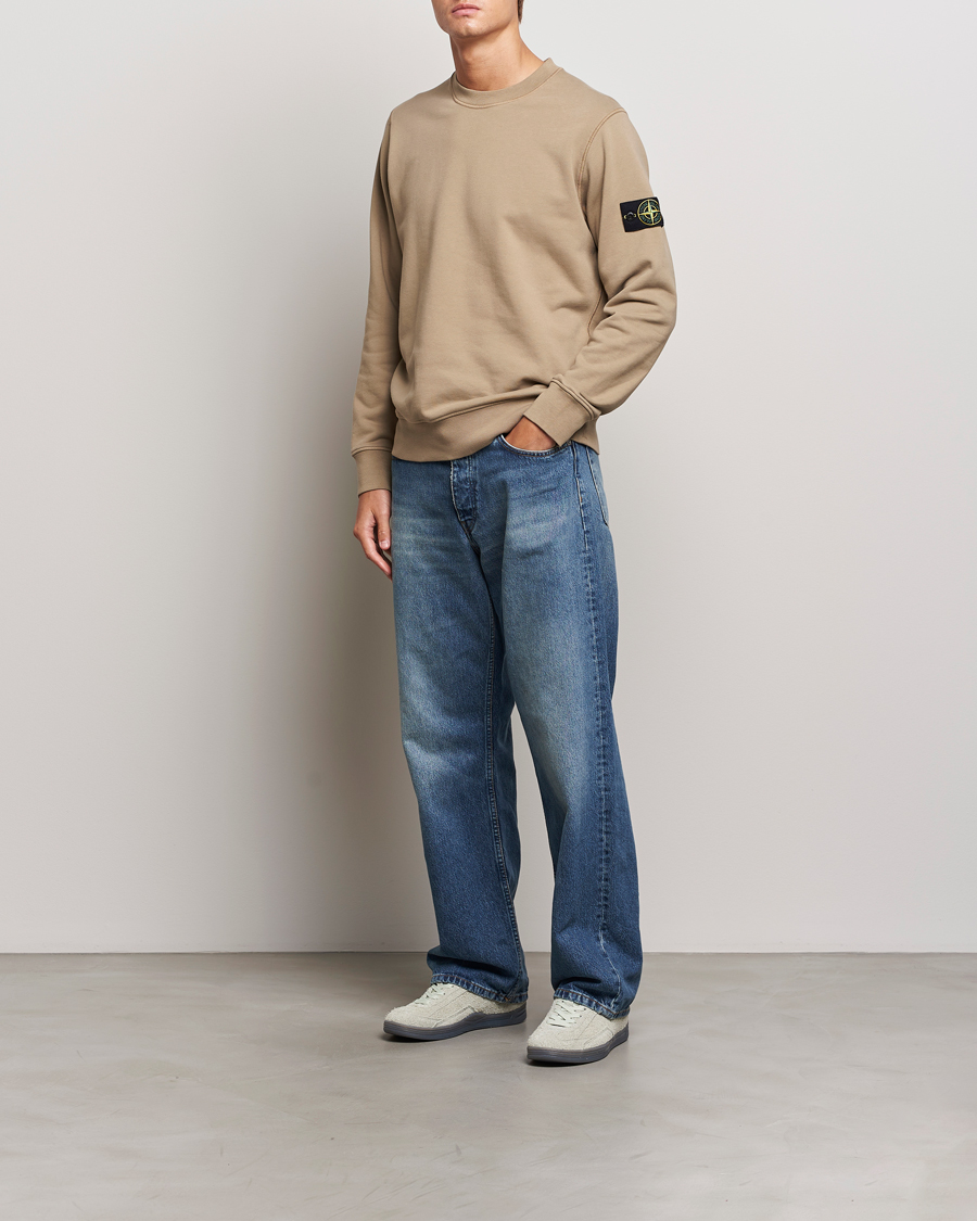 Heren | Truien | Stone Island | Garment Dyed Fleece Sweatshirt Biscuit