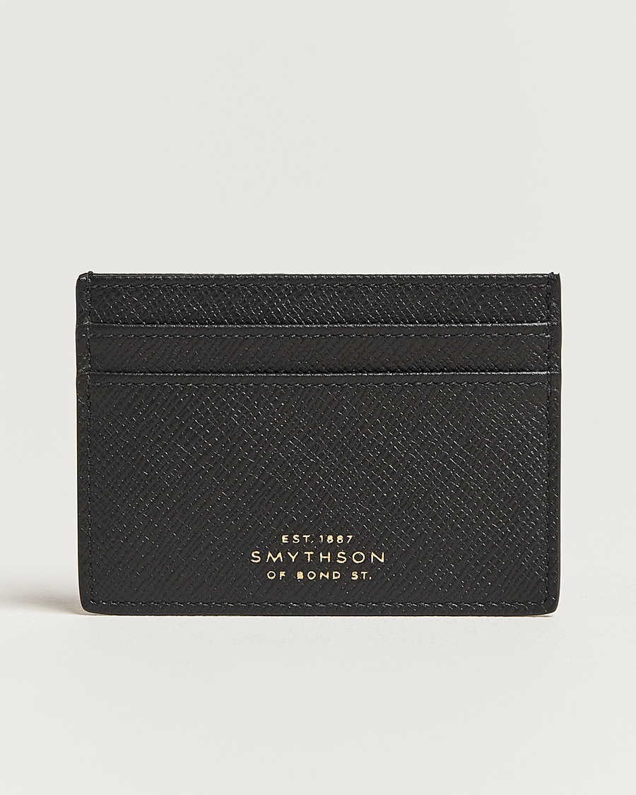 Homme | Portefeuilles | Smythson | Panama Flat Cardholder Black