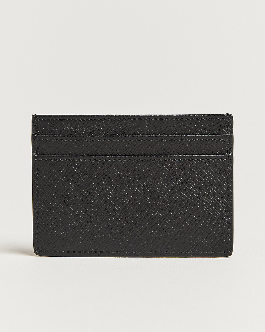 Homme | Portefeuilles | Smythson | Panama Flat Cardholder Black