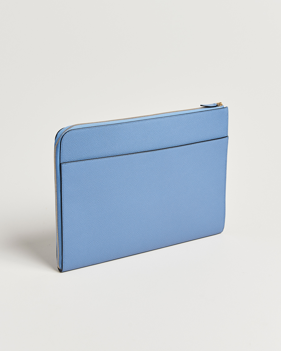 Homme | Sacs | Smythson | Panama Large Laptop Case Nile Blue