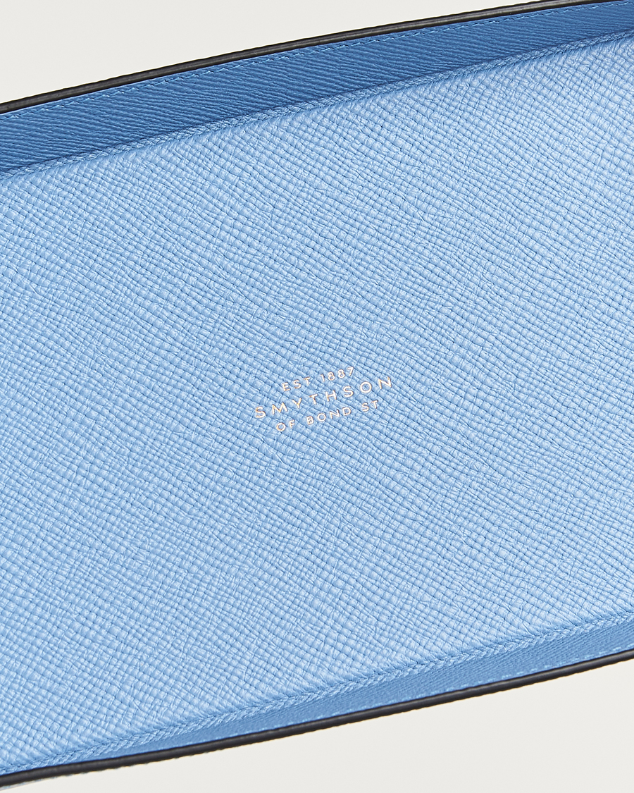 Heren | Thuis | Smythson | Panama Leather Trinket Tray Blue Nile