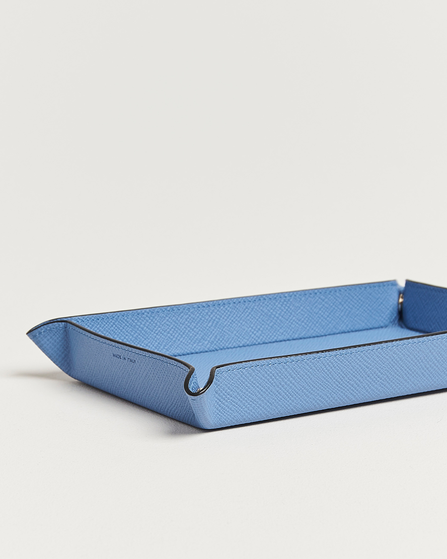 Heren | Thuis | Smythson | Panama Leather Trinket Tray Blue Nile