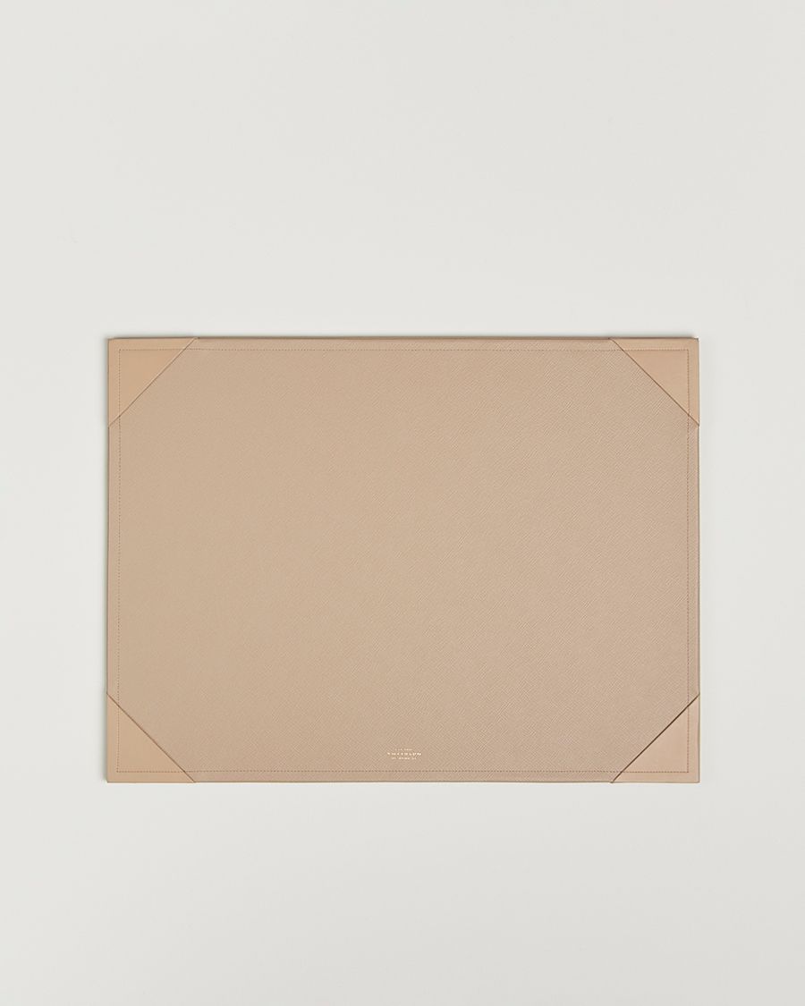 Heren | Thuis | Smythson | Panama Desk Mat Sandstone