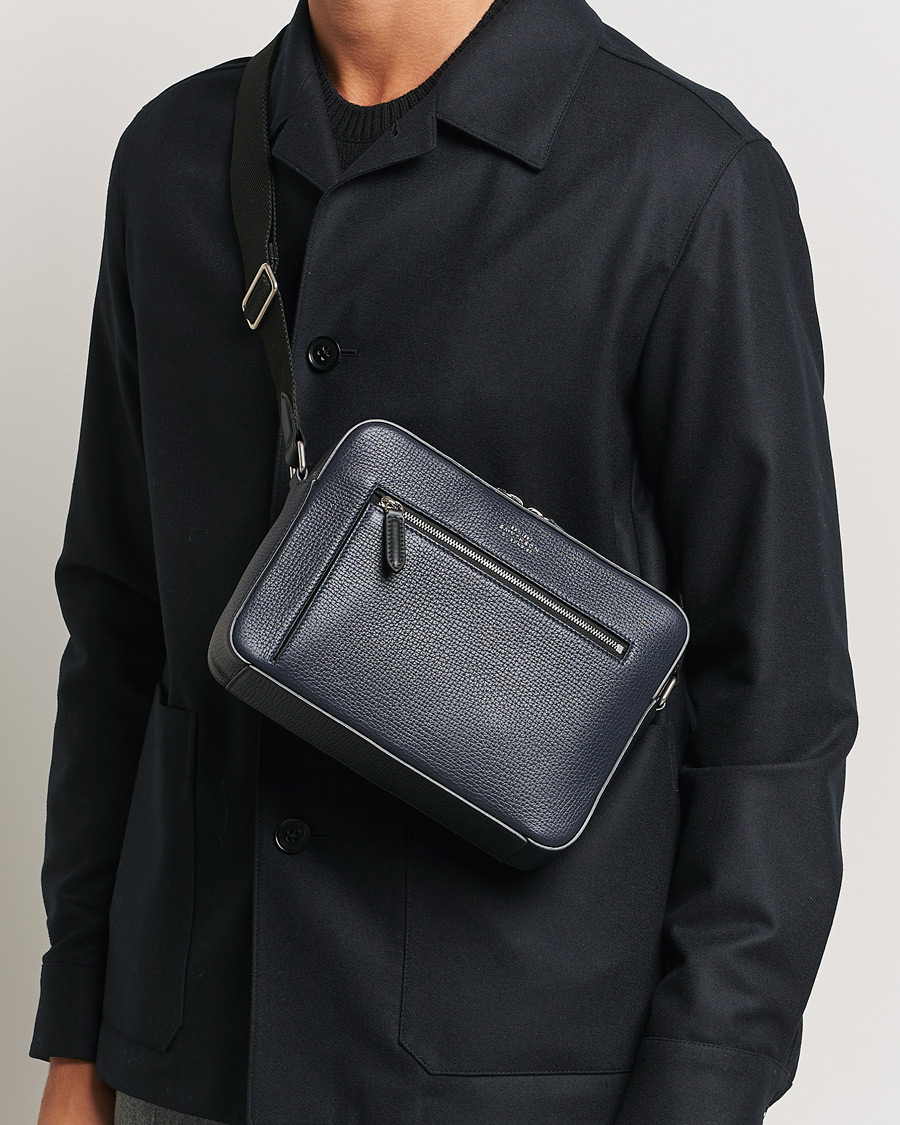 Heren | Tassen | Smythson | Ludlow Zip Crossbody Bag Navy
