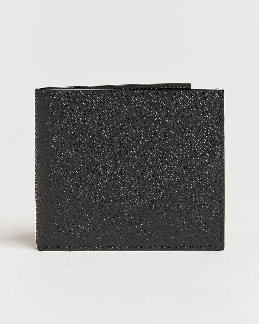 Homme | Portefeuilles | Smythson | Panama 6 Card Leather Wallet Black