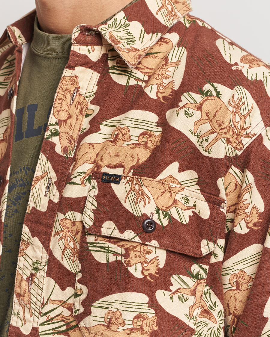 Heren | Overhemden | Filson | Field Flannel Shirt Sorrel Horse/Wildlife