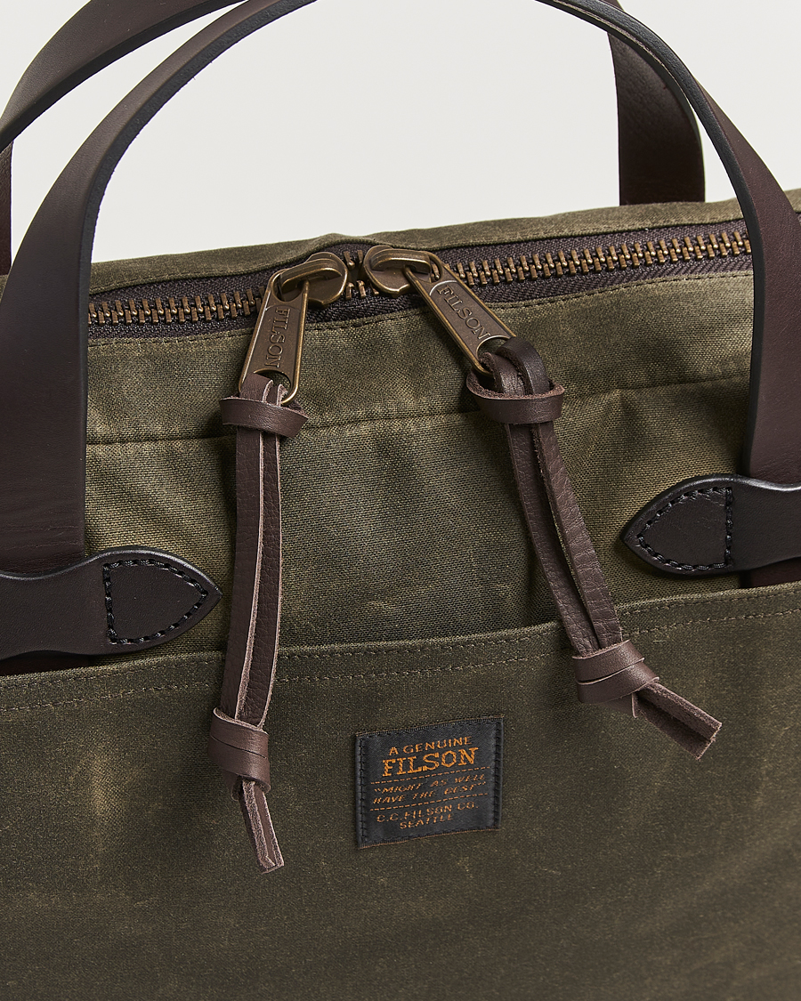Heren | Tassen | Filson | Tin Cloth Compact Briefcase Otter Green