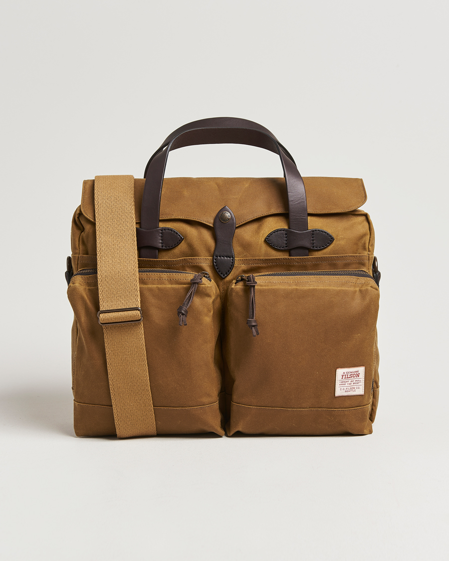 Heren | Tassen | Filson | 24-Hour Tin Briefcase Dark Tan