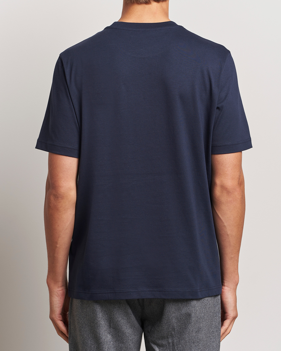 Homme | T-shirts | Moncler | All Over Lettering T-Shirt Navy