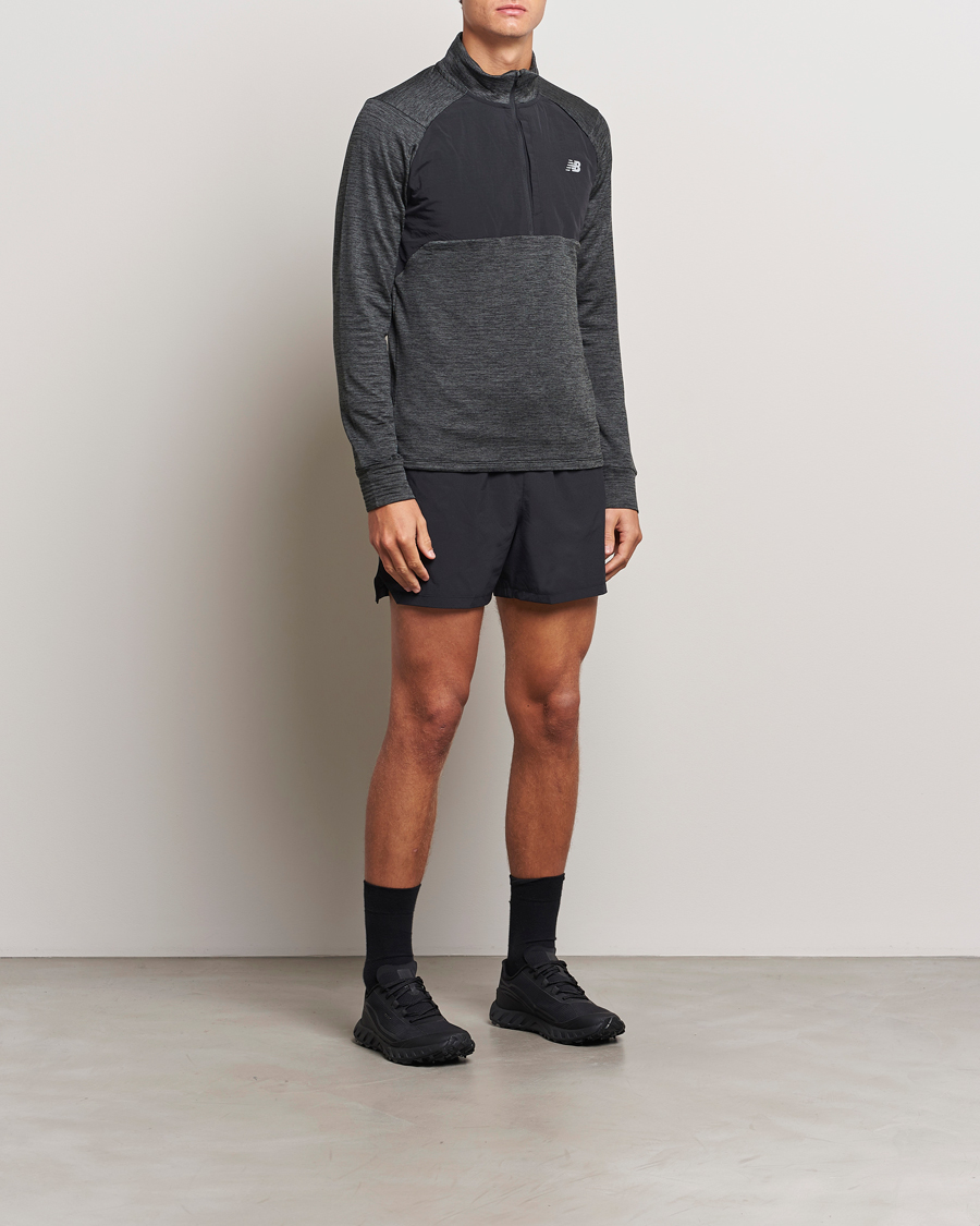 Heren | Truien | New Balance Running | Heat Grid Half Zip Black