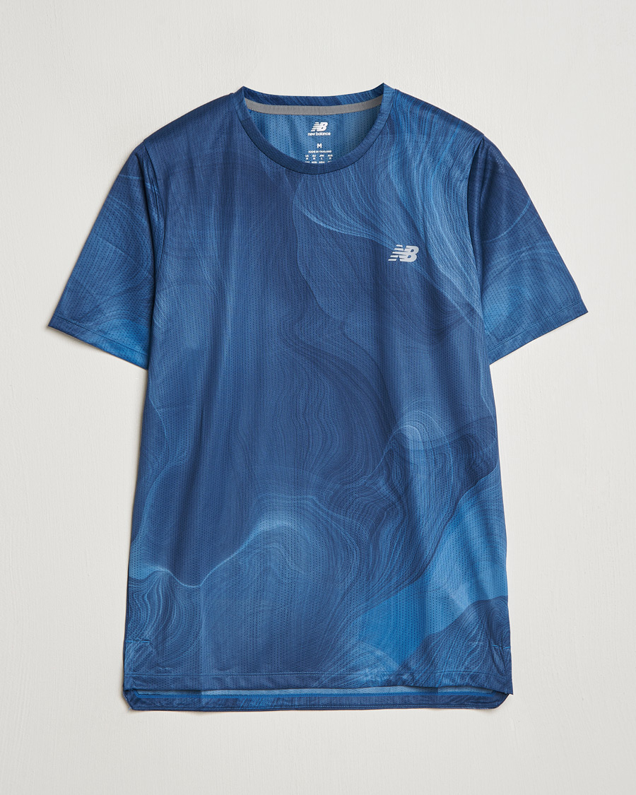 Homme | T-shirts | New Balance Running | Athletics Run T-Shirt Blue Agate