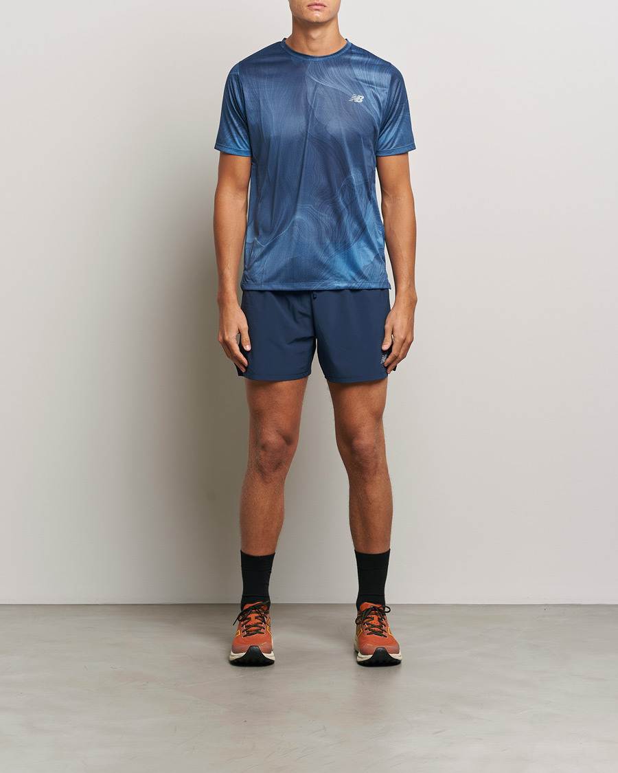 Homme | T-shirts | New Balance Running | Athletics Run T-Shirt Blue Agate