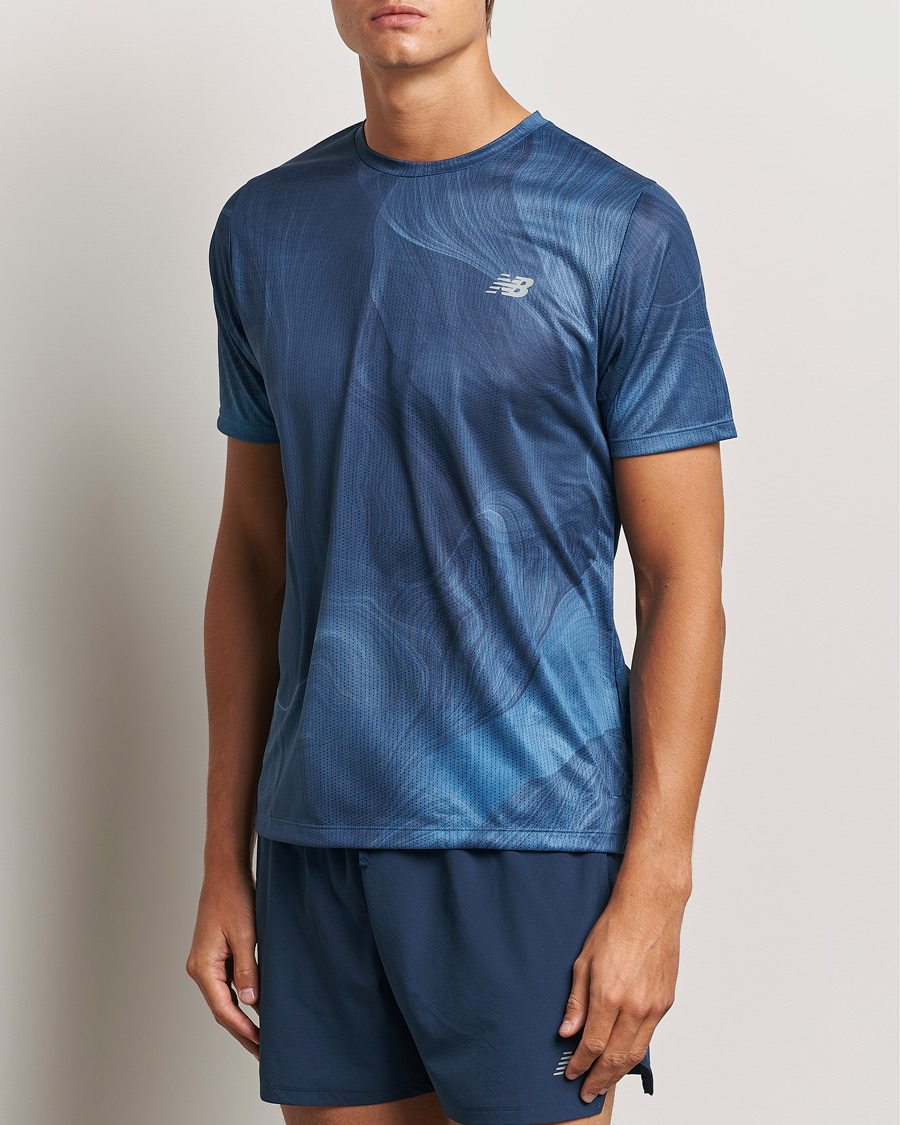 Homme | T-shirts | New Balance Running | Athletics Run T-Shirt Blue Agate