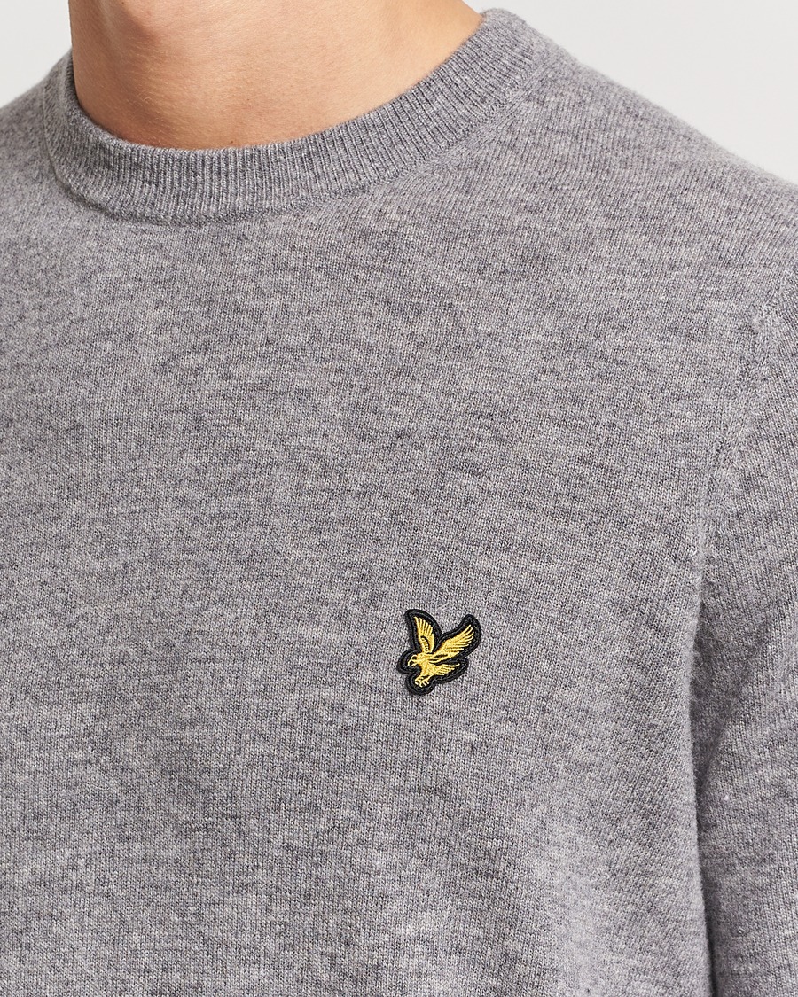 Homme | Pulls Et Tricots | Lyle & Scott | Lambswool Crew Neck Pullover Mid Grey Marl