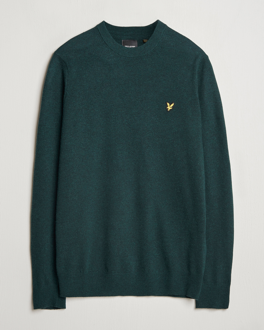 Homme | Pulls Et Tricots | Lyle & Scott | Lambswool Crew Neck Pullover Argyle Teal Marl