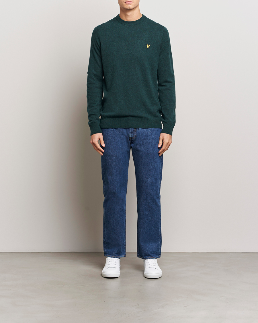 Homme | Pulls Et Tricots | Lyle & Scott | Lambswool Crew Neck Pullover Argyle Teal Marl